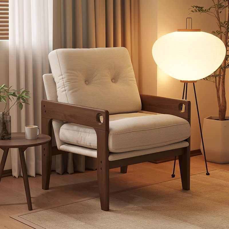 家用椅子实木中古懒人单靠背设计师单人沙发沙发椅客厅休闲椅阳台