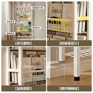 ?CA17G71新款 洞洞门后置物架超置物架贴窄墙落地多层收纳柜薄儿板