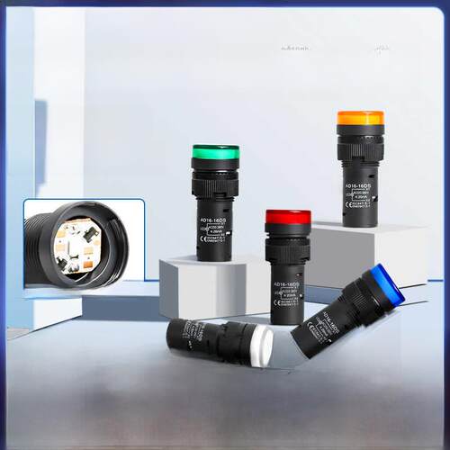 Led指示灯Ad16-16C电源信号灯16d宽电压24V 220V配电箱开度16mm