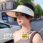 骑车太阳帽子 冰丝防晒帽女防紫外线空顶遮阳帽2023新款 UPF50 夏季