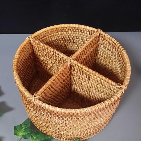 华飞越4512盒南藤编收纳茶几桌面储物盒摇控手机收纳盒器筐4152