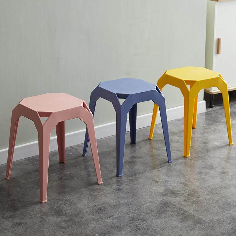 家用塑料饭厅吃饭凳子北欧简约时尚加厚高板凳可叠放客厅餐桌方凳,住宅家具,其它凳子,淘宝优惠券,粉丝福利购,淘宝优惠卷