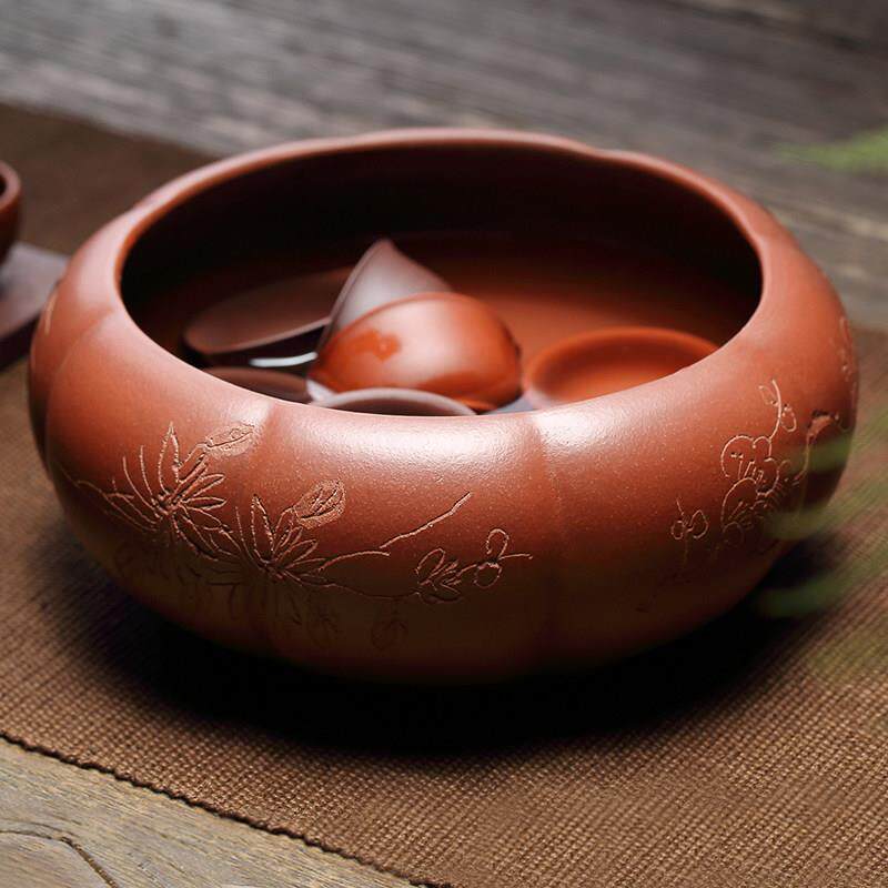 宜兴紫砂茶洗家用大号水盂水洗功夫茶道茶笔洗具配件洗茶杯的器皿