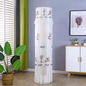 蕾丝挡风品质做工防尘罩 2024新品 上市依鹿橙色圆柜机罩 现货批发