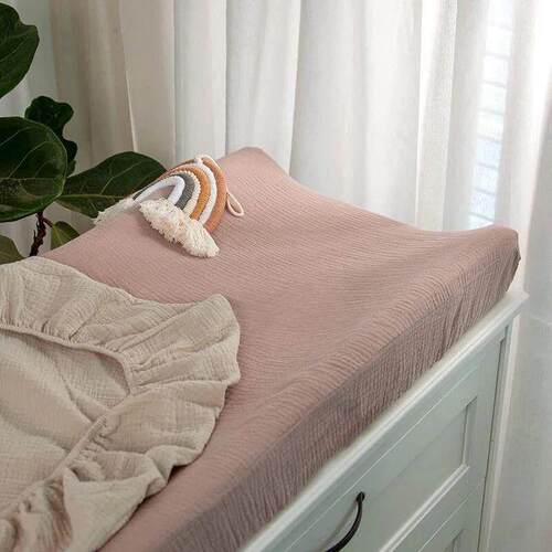 2PCS Baby Changing Pad Cover 100% Cotton Fitted Diaper