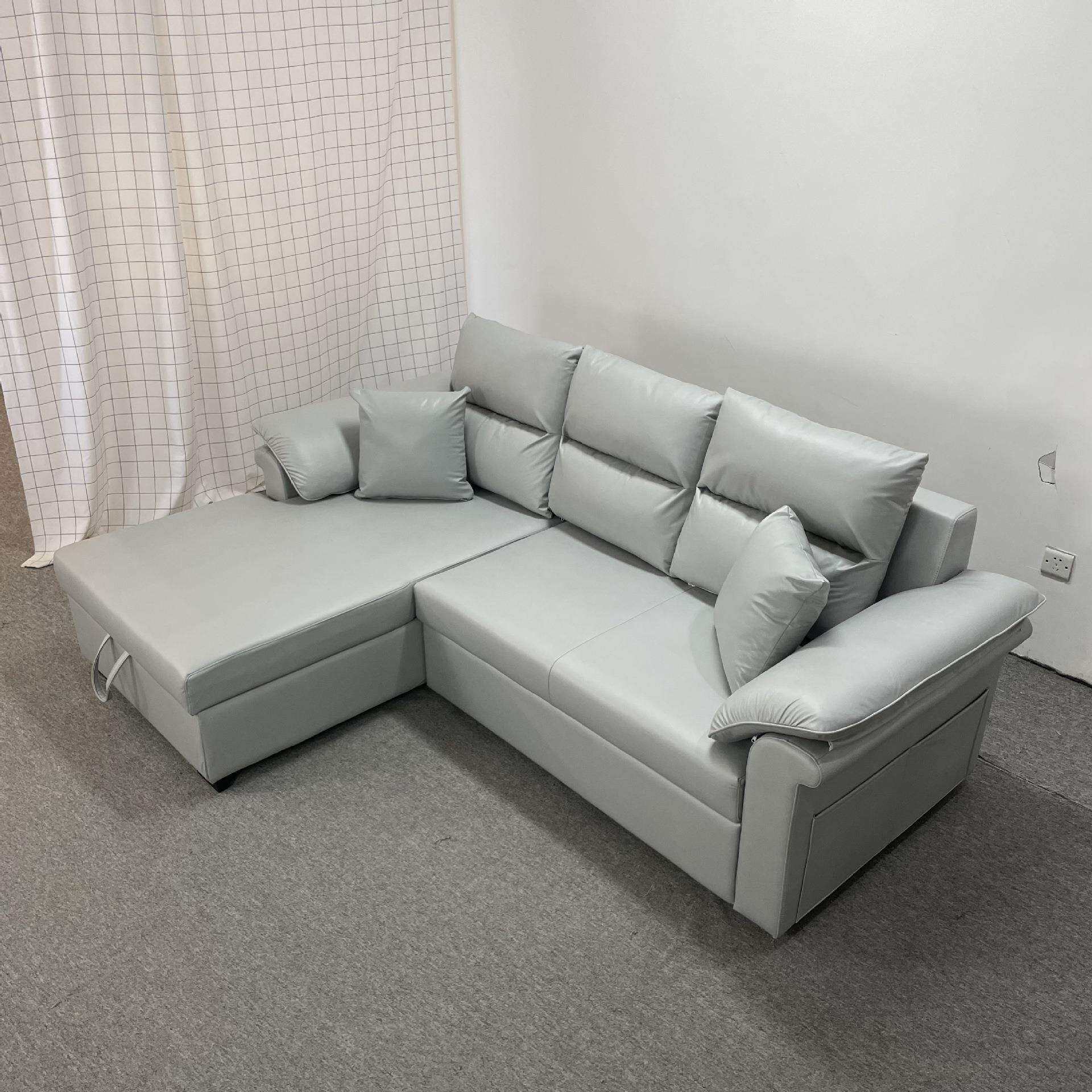 多功能科技布沙发床两用大小户型贵妃带转角组合储物折叠沙发床