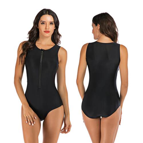 Surfing suit one-piece sleeveless women's swimsuit