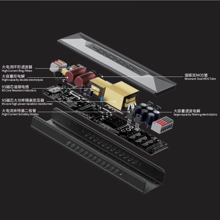 LED灯带24v驱动变压器线性灯恒压缓启动静音灯带超薄拨码调光