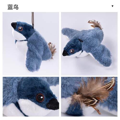 猫咪玩具逗猫棒仿真会叫小鸟玩具幼猫自嗨解闷神器耐抓咬宠物用品