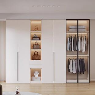定制铝合金玻璃大衣柜一门到顶卧室家用挂衣柜衣帽间成品柜子组合