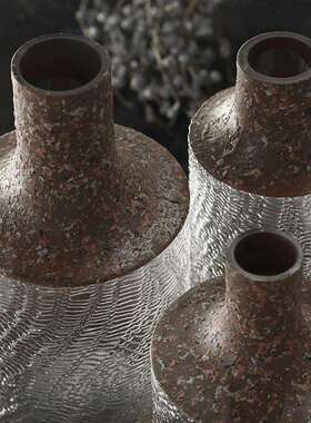 北欧玻客ali-6655厅插花璃花瓶意创摆件干花装电饰视柜简约花器