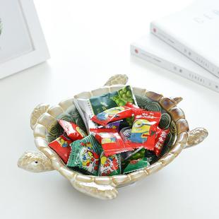 创意乌龟玄关钥匙收纳盒门口鞋柜摆件茶几果盘装饰香皂盒烟缸小蝶