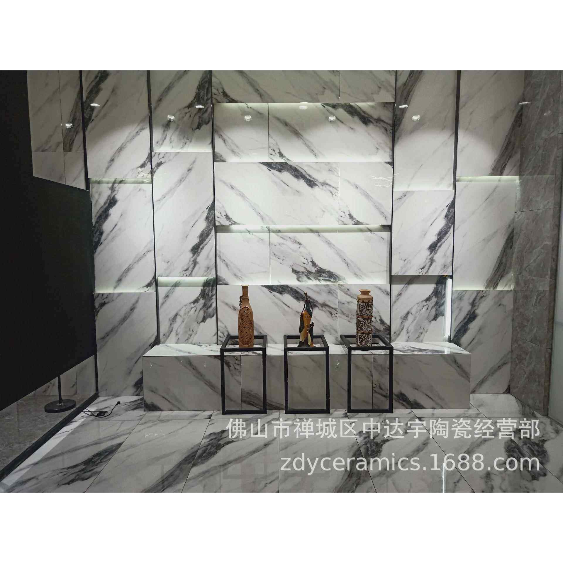 卡拉卡白爵士白一石多面600X1200负离子通体大理石瓷砖客厅卫