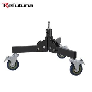 锐富图25cm摄影重型地灯架带滑轮折叠灯架补光三脚闪光灯矮支架