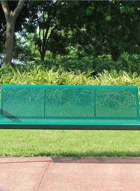 室外艺铁公园椅户外景H绿色公区花园学校球场休闲长椅运椅动场座