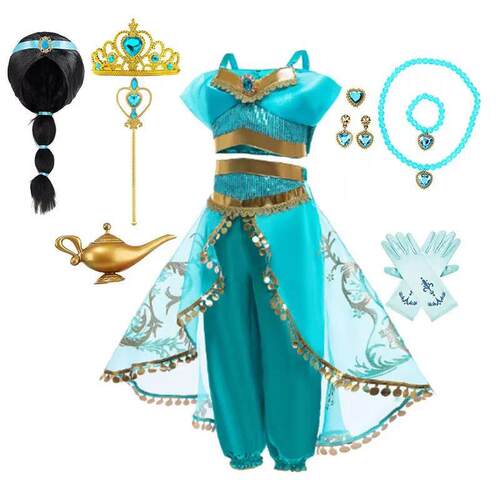 Arabian Style Princess Costume Kids Jasmine Cosplay Girls Ma