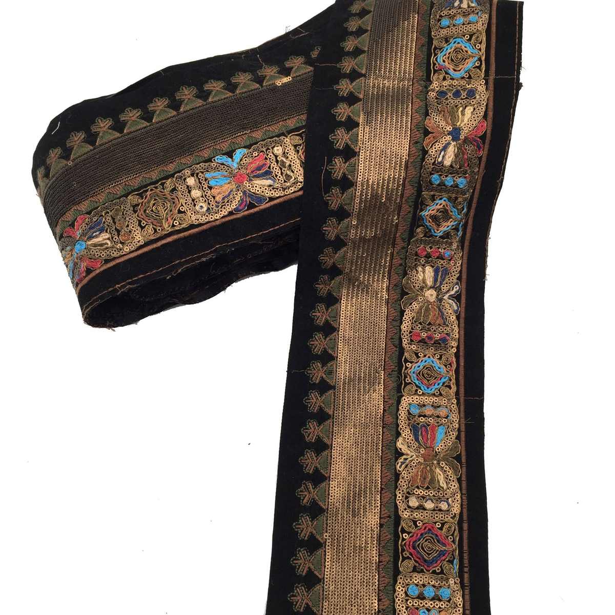 新款 民族复古民族风亮片金线织带 服装配饰刺绣花边民族辅料花边