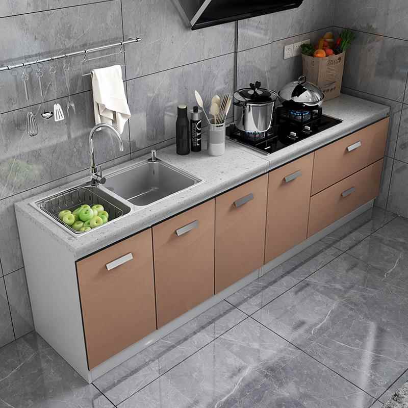 6台橱F765J6JJR简易柜组装家用石体英石面整厨房厨柜灶台柜一体家