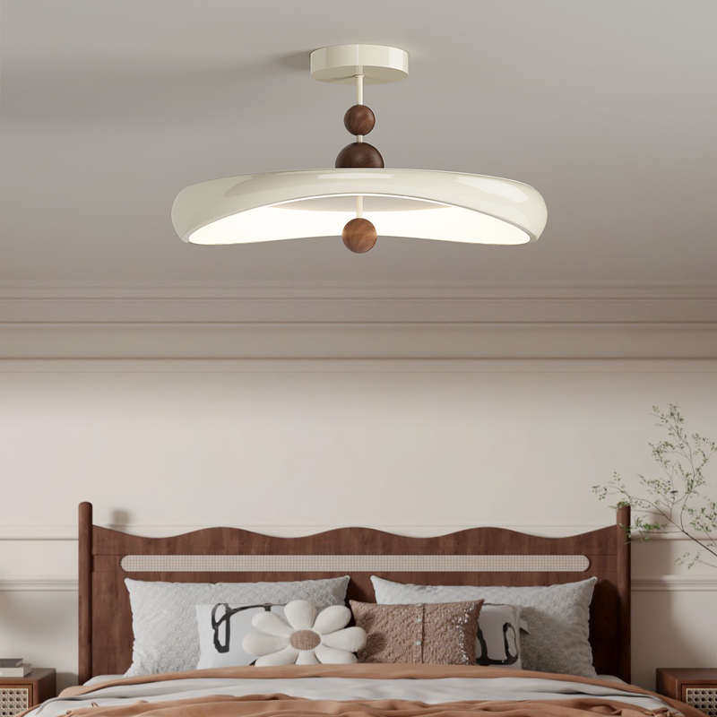 卧室灯中古侘寂风木纹吸顶灯创意奶油风护眼主卧书房间灯中山灯具,家装灯饰光源,智能吸顶灯,淘宝优惠券,粉丝福利购,淘宝优惠卷