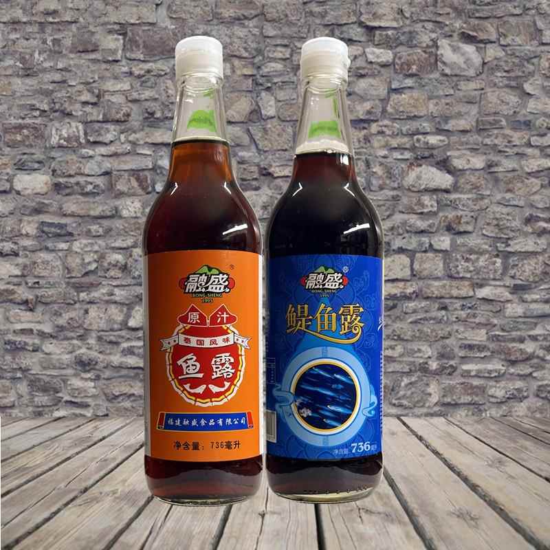 融盛鳀鱼露736ml泰式鱼露调味汁清蒸鱼炒菜泡菜鱼露虾鱼酱油 商用