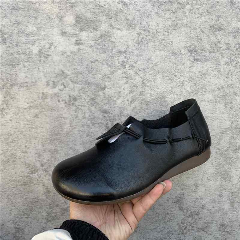 高档春季新处理女鞋平底时尚深圆族头牛皮民风套款脚防滑妈妈口女,女鞋,深口单鞋,淘宝优惠券,粉丝福利购,淘宝优惠卷