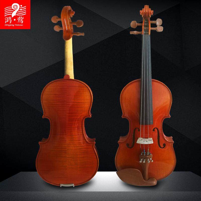 高档手工木小提琴正真花纹虎纹学练习初检定考试琴老实师推荐特宗