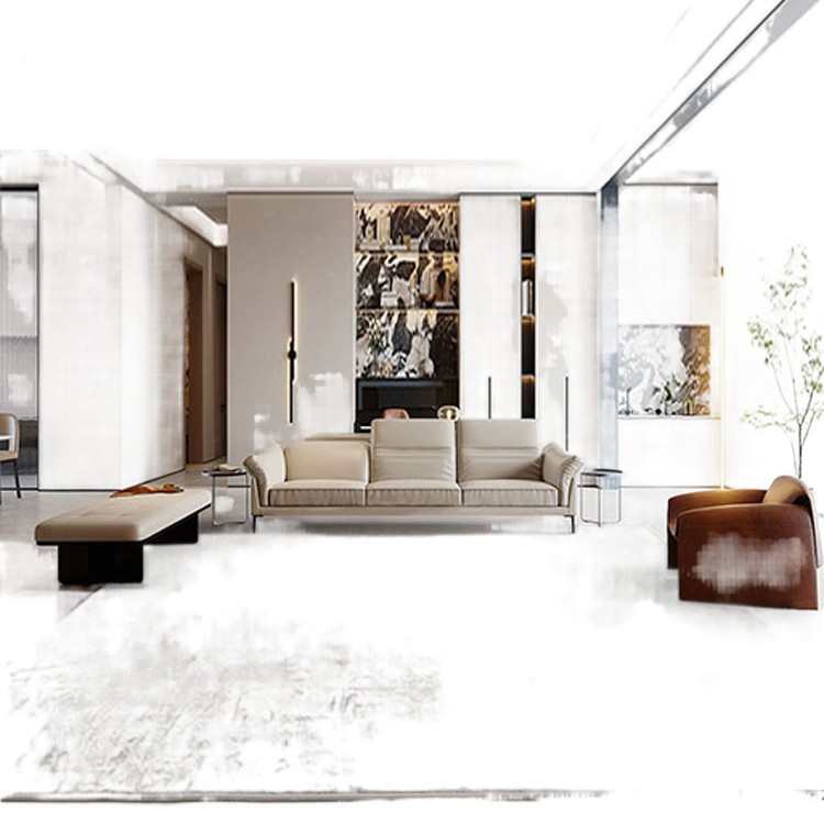 地毯客厅轻奢高级感沙发毯现代简约灰色北欧侘寂家用书房卧室地垫