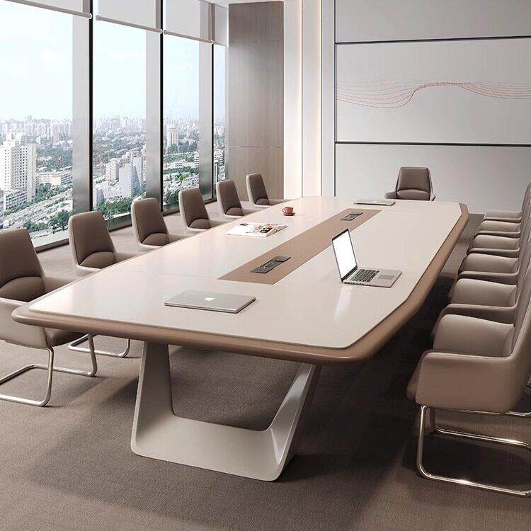 高档烤漆会议桌长桌大中型办公室简约现代会议桌培训洽谈桌椅组合