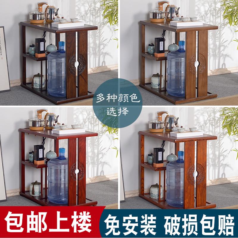 新中式老榆木茶水柜餐边柜子客厅茶水台茶叶柜一体茶边柜实木置物
