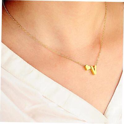 fashion jewelry necklace letter short women chain heart 1