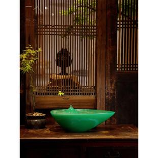 桌面流水小擺件家居茶室裝 飾仿玉輕奢噴泉加濕循環(huán)水喬遷開(kāi)業(yè)送禮