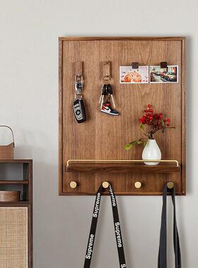 表箱遮挡挂现代简约实木弱EJM盒电闸开关遮丑置物架配电电物装饰