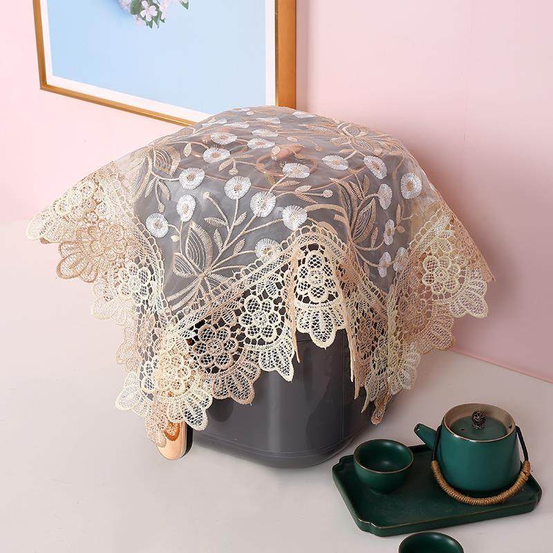 镂空蕾丝电饭锅盖巾床头柜微波炉简约小圆桌茶几布防尘罩多用盖布,居家布艺,万能盖巾,淘宝优惠券,粉丝福利购,淘宝优惠卷