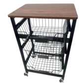 果蔬架厨房置物架滑轮移动落地多长果蔬篮夹缝架水果篮杂物收纳架