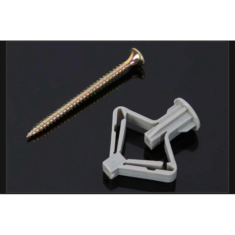 蝴蝶胶塞飞机锚栓塑料飞机澎胀塞管窗帘空心墙石膏板涨塞自攻螺丝