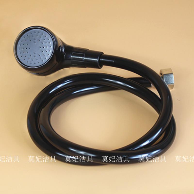 黑色洗头床水龙头花洒喷头 黑色花洒管子胶管 美发店发廊专用黑管