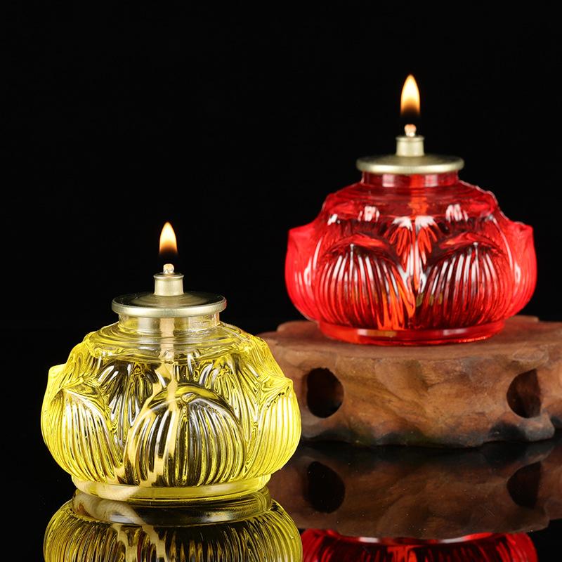 莲花灯莲花酥油油灯液体灯盏蜡片