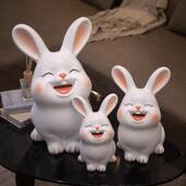 可爱小兔存钱罐2025年新款 家居好物 大容量祇进不出儿童存钱筒软装