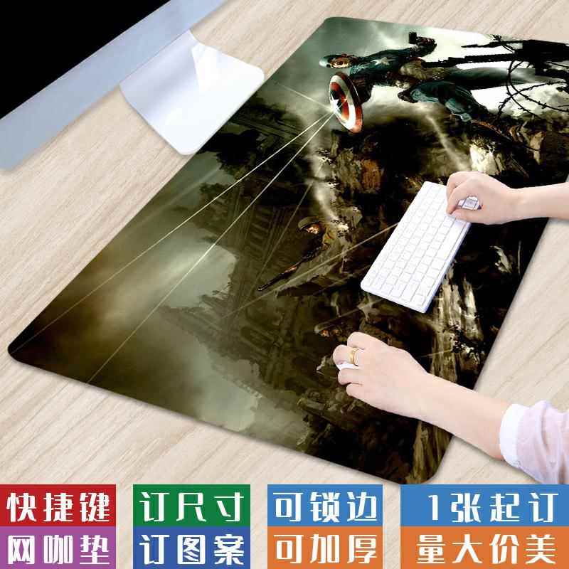 超大号漫威美国队长电脑垫氛围感炫酷电竞鼠标垫复联电影办公桌垫