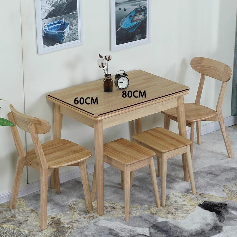 高档柏域户型折餐桌家用实木伸缩餐圣桌椅组合多功能简约小长叠方