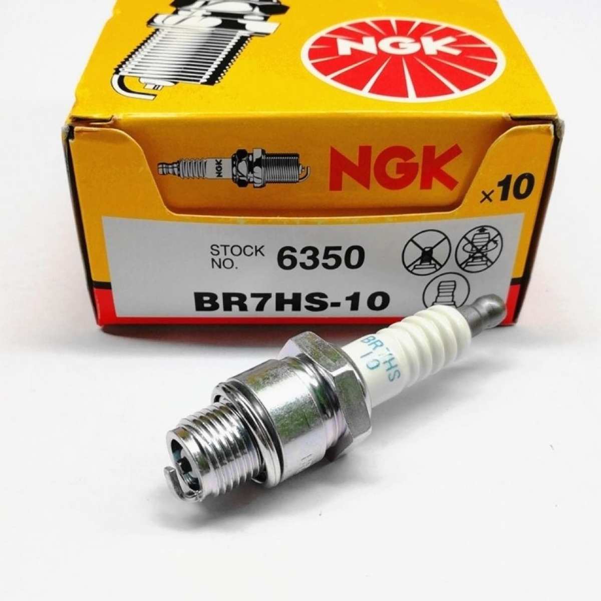 NGK火花塞BR7HS-10 BR8HS-10 两冲船挂机摩托艇快艇船外机救生艇