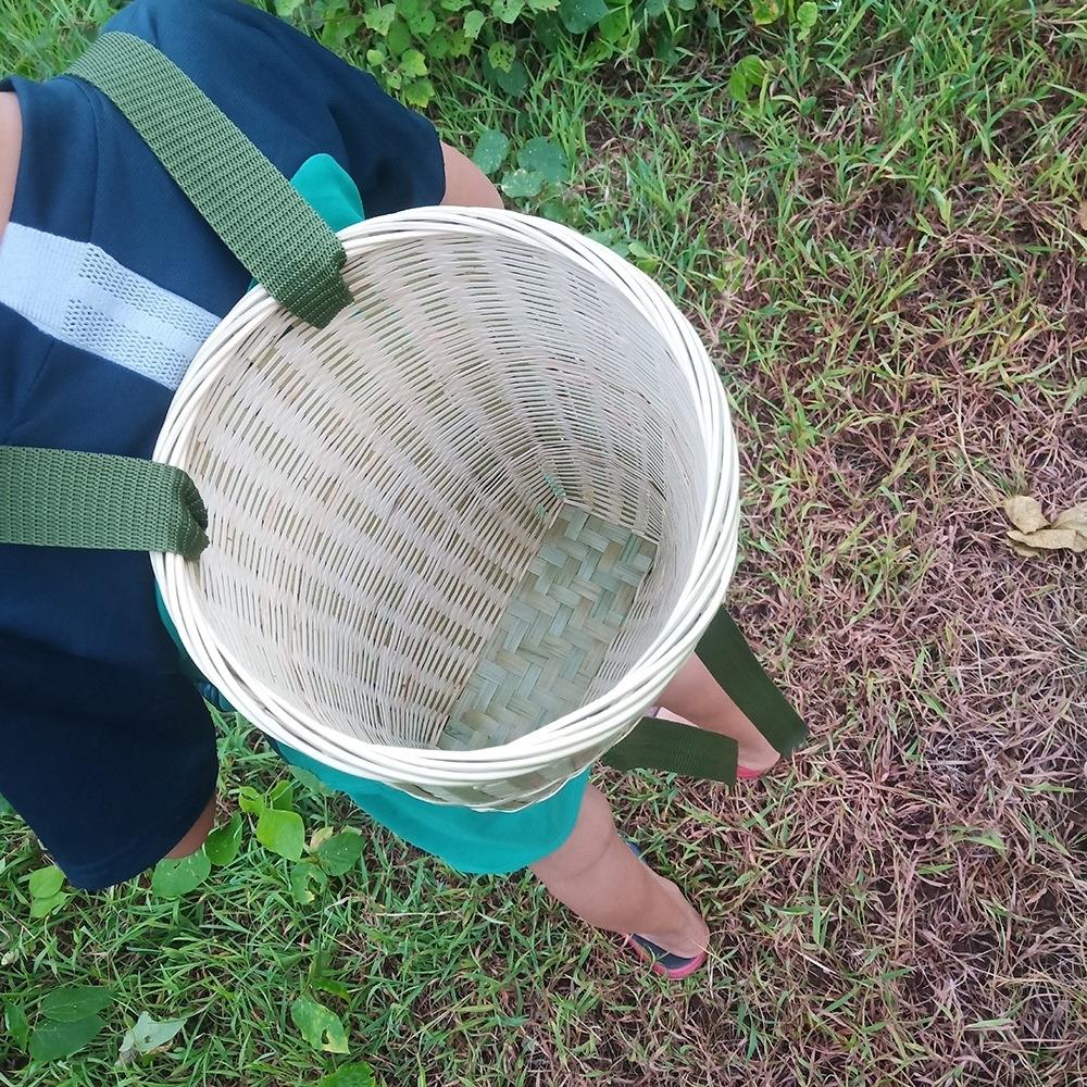 竹制品竹篓精编背篼家用收纳采茶表演采摘茶篓菜背篓鱼篓篮筐