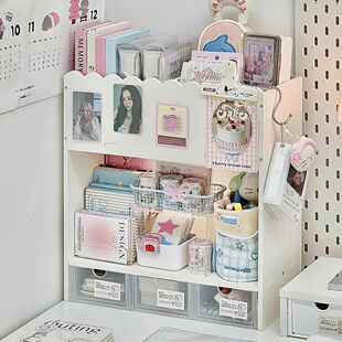 书架桌面置物架转角立式多层小型学生宿舍桌上小书柜书桌收纳神器