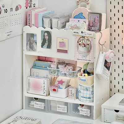 书架桌面置物架转角立式多层小型学生宿舍桌上小书柜书桌收纳神器