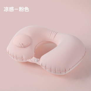 儿童按压式充气u型枕头便携旅行枕午睡枕颈脖枕高铁睡觉神器靠枕