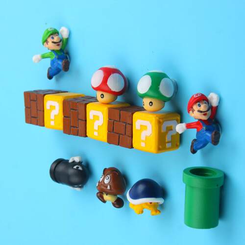 10pcs 3D Super Mario Bros Fridge Magnets Refrigerator Magnet