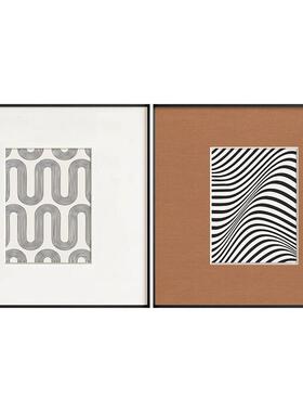 新款直销民宿酒店会所装饰画极简风抽象橙色挂画客厅餐厅壁画家居