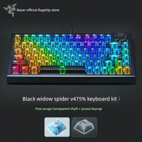 Razer雷蛇黑寡妇蜘蛛V4 75%配列RGB热插拔游戏机械键盘客制化套件