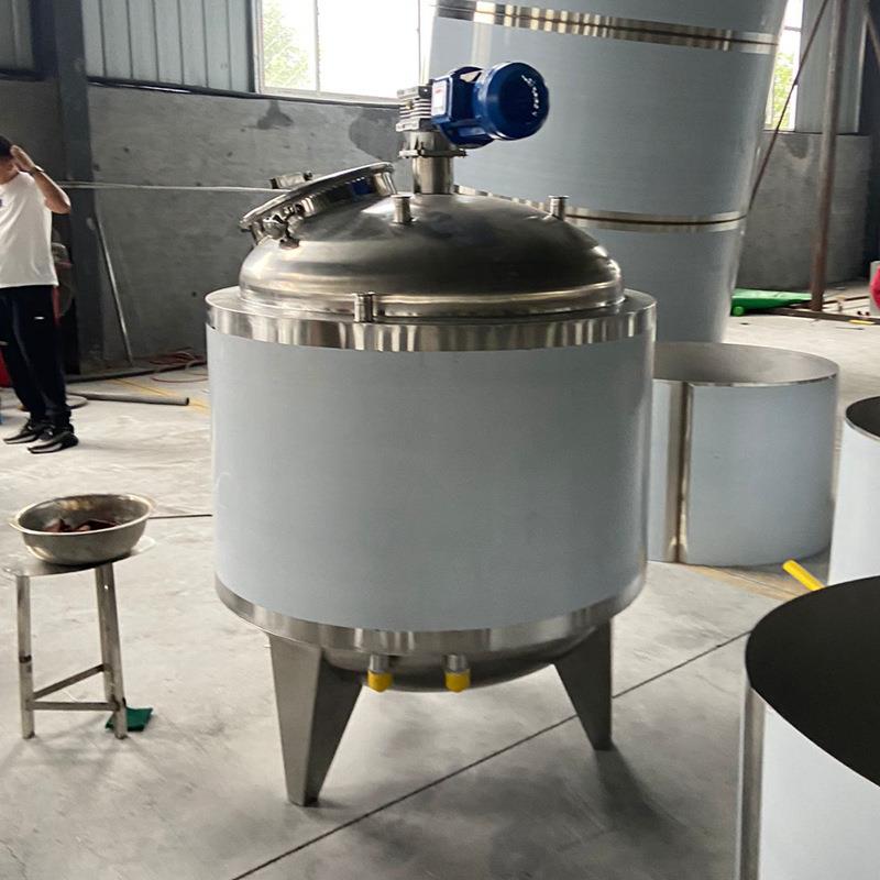 不锈钢三层加热搅拌罐电加热硅油分散调和罐双层蒸汽加热乳化罐