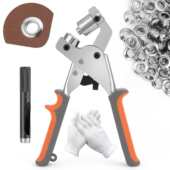 手套供套装 组合300气眼广告10mm加棒扣钳子打孔钳送套布打